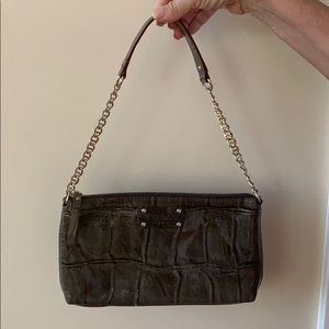 kate spade gray snake skin purse